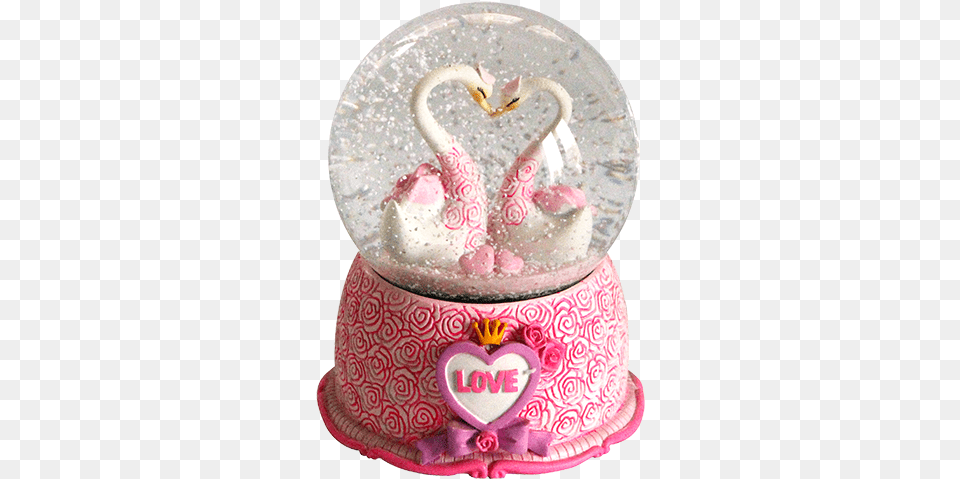 Lover Swans Musical Snow Globe Turkey, Birthday Cake, Cake, Cream, Dessert Free Png Download