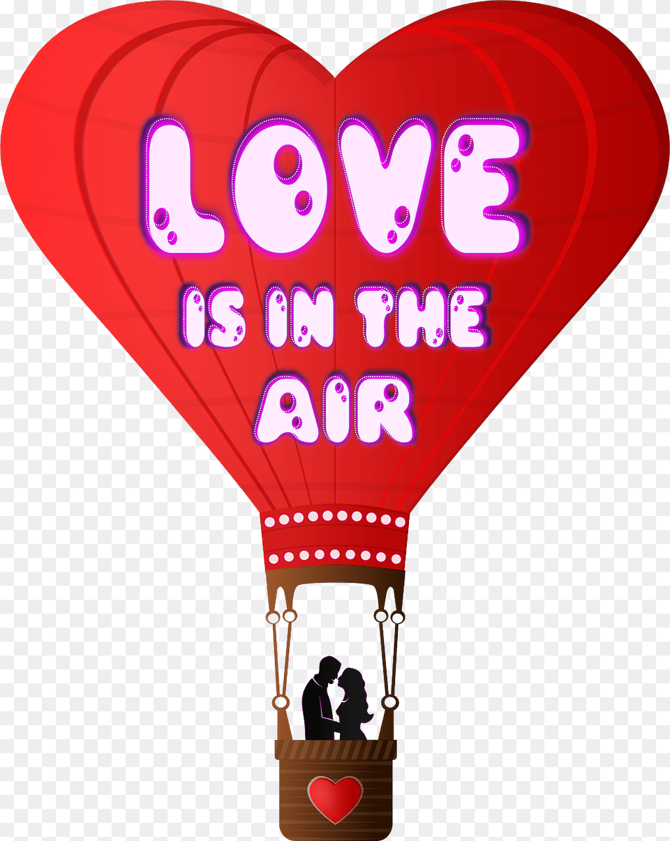 Lovers In The Air, Aircraft, Hot Air Balloon, Transportation, Vehicle Free Transparent Png