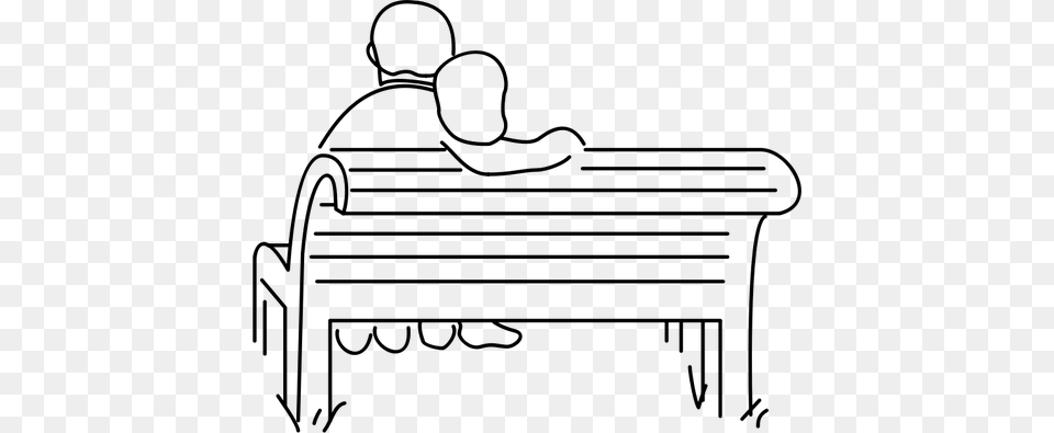 Lovers On A Bench, Gray Png Image