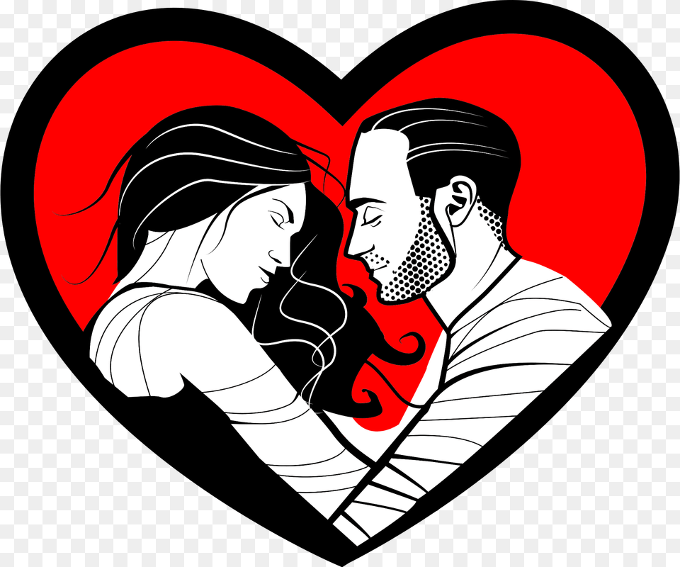 Loving Couple Clipart, Heart, Adult, Male, Man Png