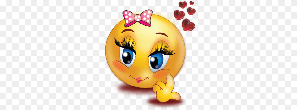 Loving Girl Emoji Shy Girl Emoji Transparent, Toy, Doll Png Image