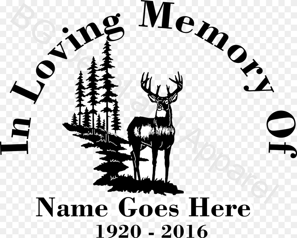 Loving Memory Deer Decals, Animal, Mammal, Wildlife, Antelope Png