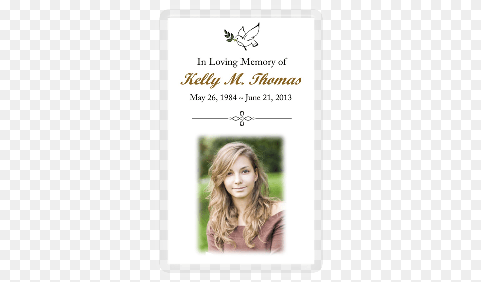 Loving Memory Memorial Cards, Person, Portrait, Face, Photography Free Png Download