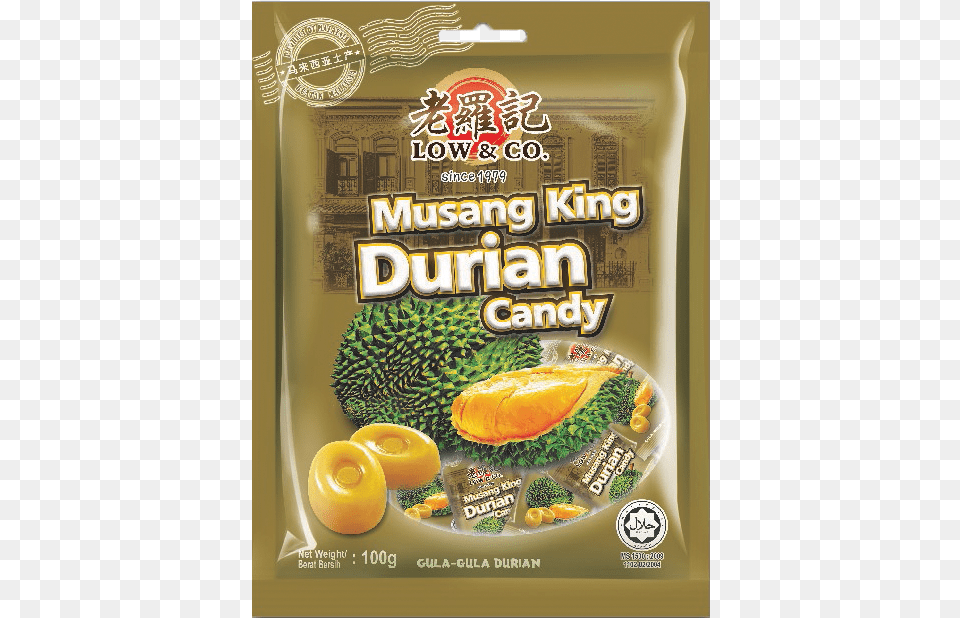 Low Amp Co Musang King Durian Candy Halal Food, Fruit, Plant, Produce, Advertisement Free Transparent Png