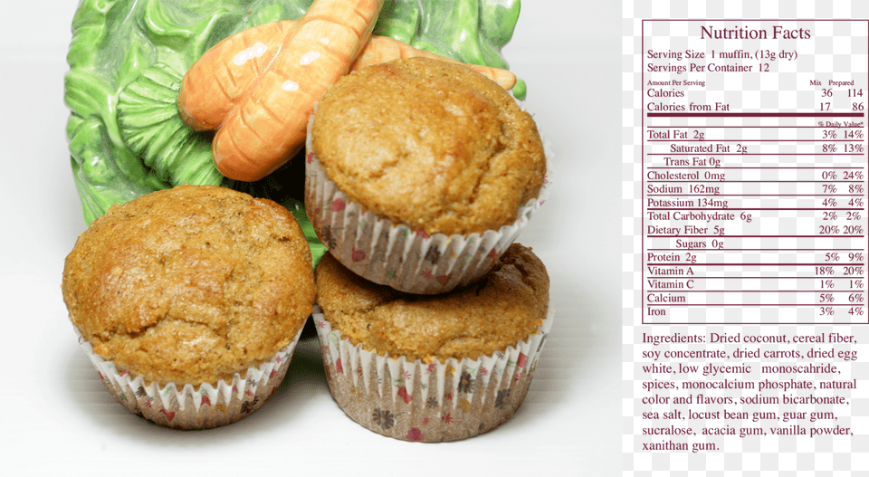 Low Carb Carrot Muffin Mix Dixie Usa Carb Counters Muffin Mix Classic Carrot, Bread, Dessert, Food, Cake Free Png Download
