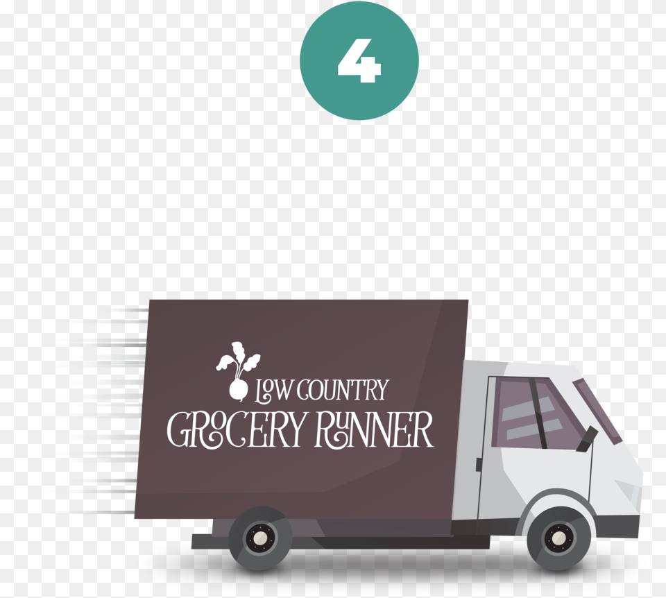 Low Country Grocery Runner Commercial Vehicle, Moving Van, Transportation, Van, Machine Png Image