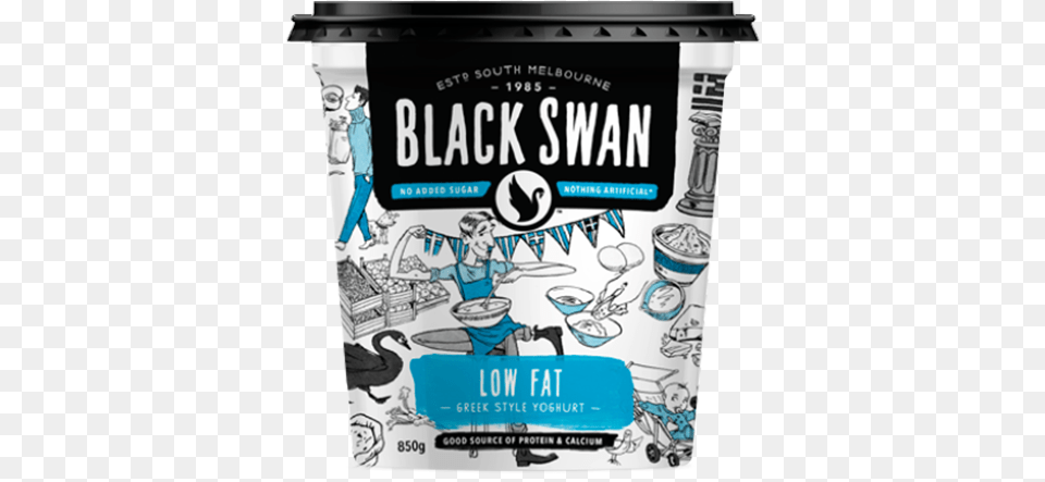 Low Fat Greek Style Yoghurt Black Swan Lactose Yogurt, Advertisement, Poster, Person, Face Free Png