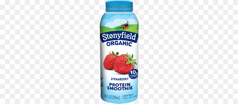 Low Fat Strawberry Smoothies Stonyfield Drinkable Yogurt, Berry, Food, Fruit, Plant Free Png Download