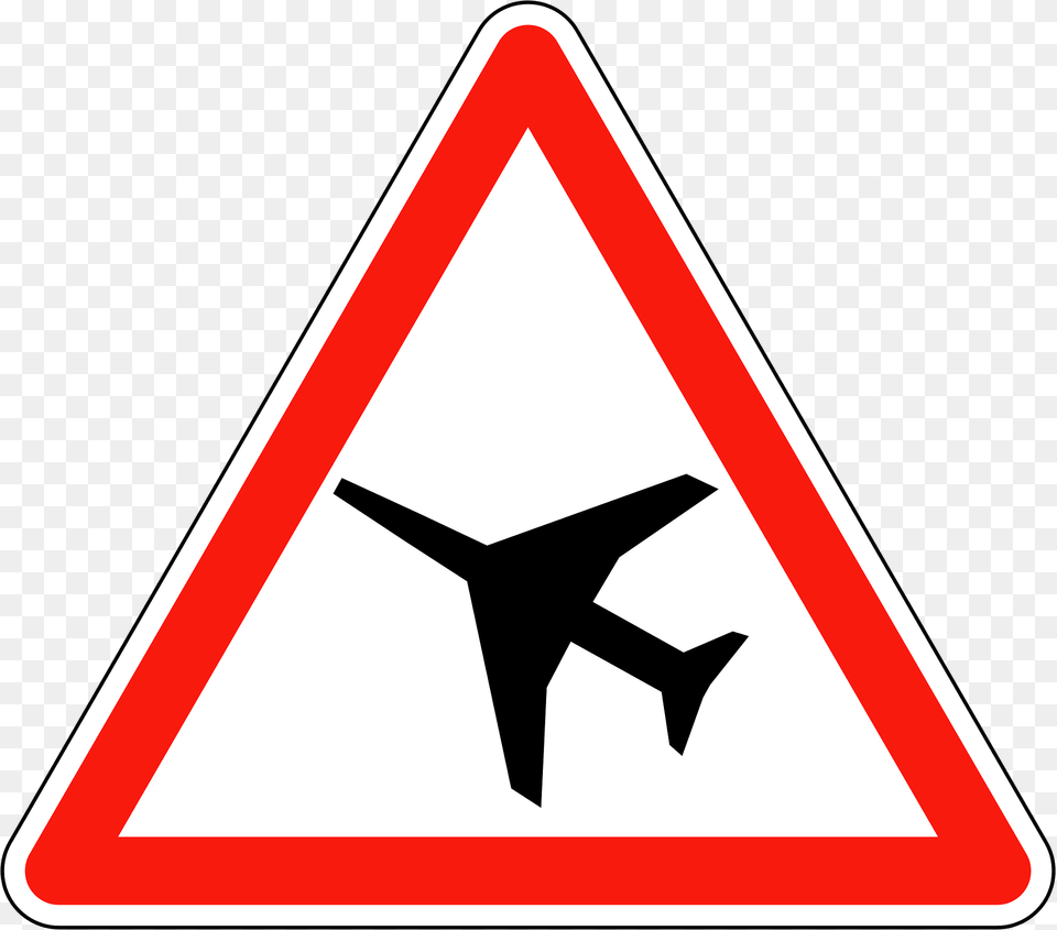 Low Flying Aircraft Clipart, Sign, Symbol, Road Sign Png
