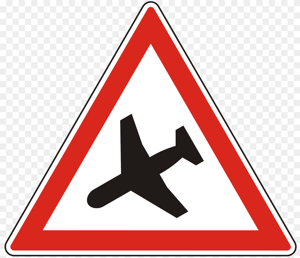Low Flying Aircraft Sign In Hungary Clipart, Symbol, Road Sign Free Transparent Png