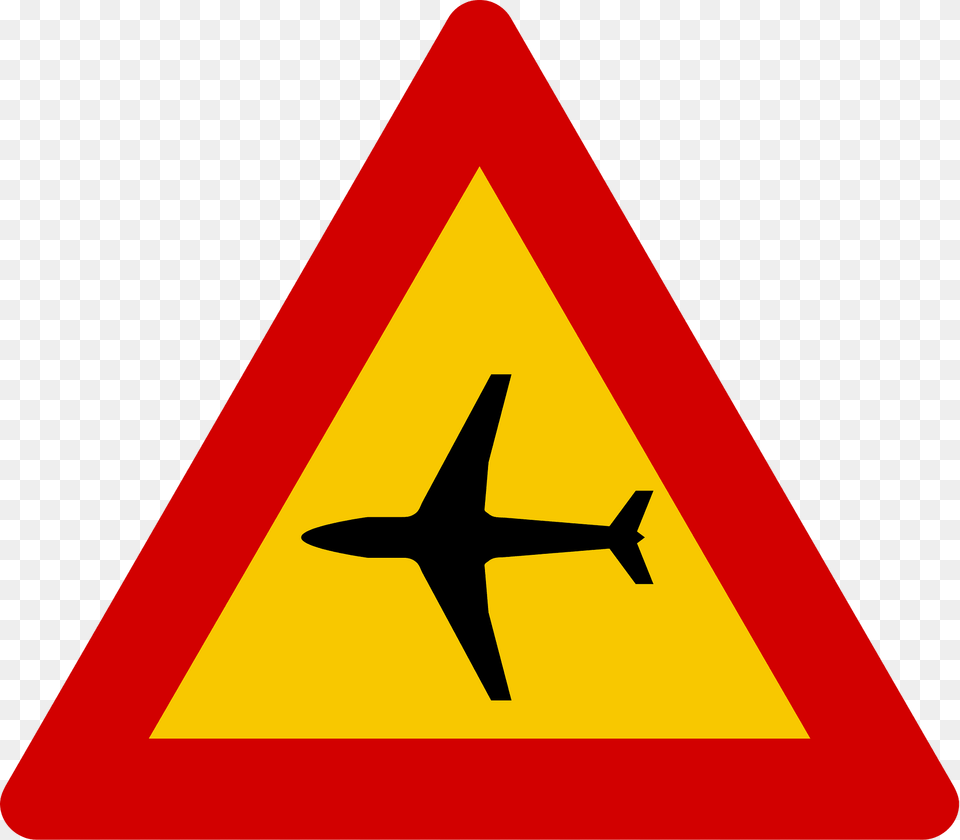 Low Flying Aircraft Sign In Iceland Clipart, Symbol, Road Sign Free Png