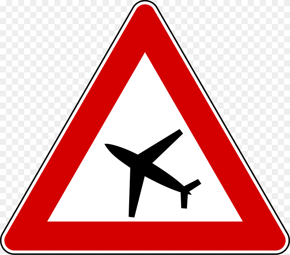 Low Flying Aircraft Sign In Italy Clipart, Symbol, Road Sign Png Image