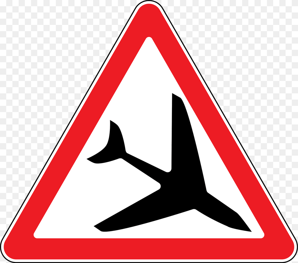 Low Flying Aircraft Sign In Moldova Clipart, Symbol, Road Sign, Animal, Fish Free Transparent Png