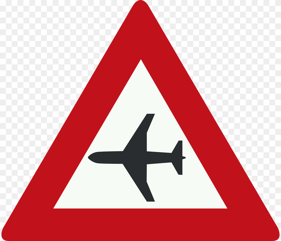 Low Flying Aircraft Sign In Netherlands Clipart, Symbol, Road Sign, Rocket, Weapon Png