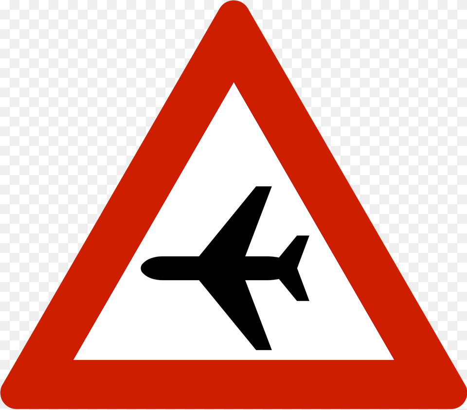 Low Flying Aircraft Sign In Norway Clipart, Symbol, Road Sign, Rocket, Weapon Png