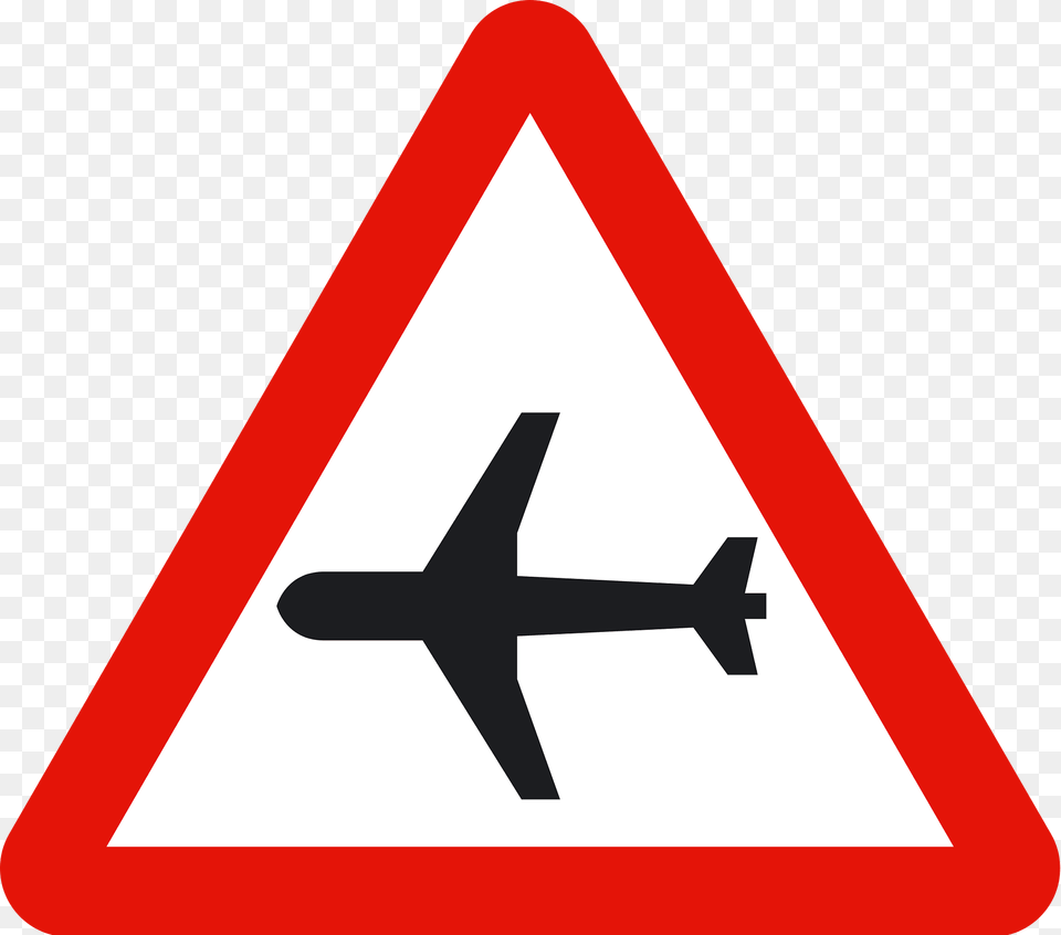 Low Flying Aircraft Sign In Spain Clipart, Symbol, Road Sign Free Transparent Png