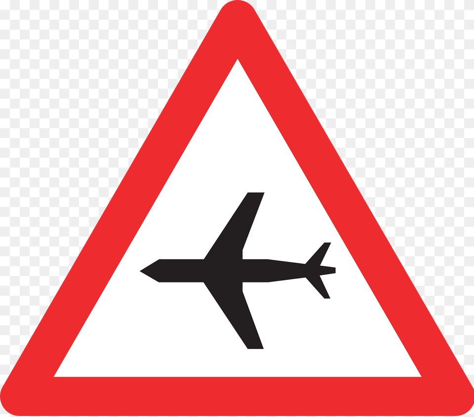 Low Flying Aircraft Sign In Switzerland Clipart, Symbol, Road Sign Png Image