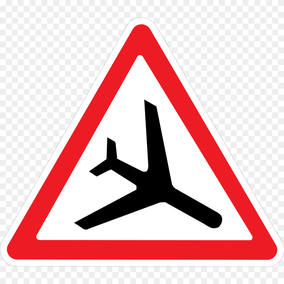 Low Flying Aircraft Sign In Ukraine Clipart, Symbol, Road Sign Png Image