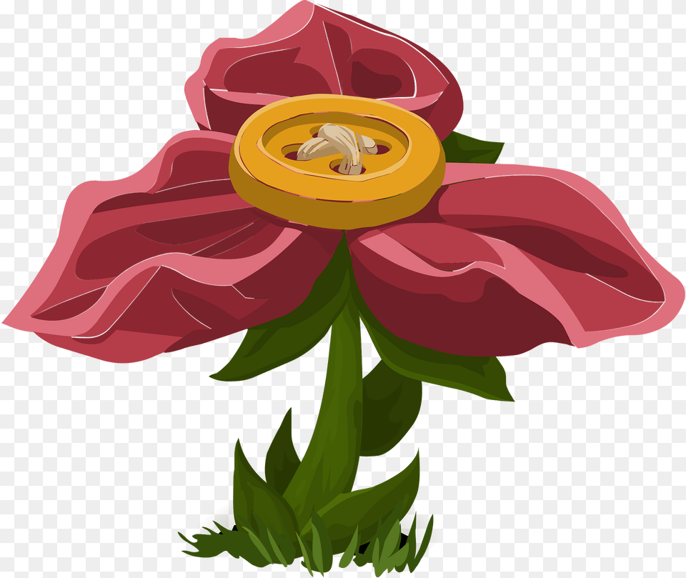 Low Pink Button Fantasy Flower Clipart, Rose, Plant, Petal, Tape Png