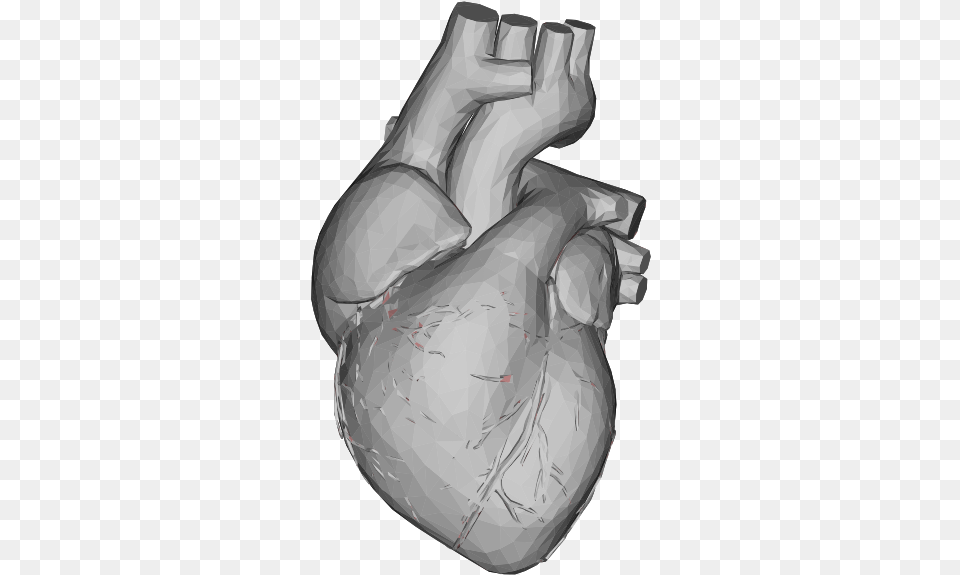 Low Poly 3d Heart Hand, Art, Back, Body Part, Person Free Png Download