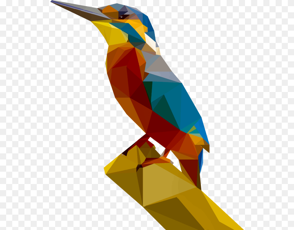 Low Poly Abstract Art Kingfisher Polygon, Animal, Beak, Bee Eater, Bird Free Png