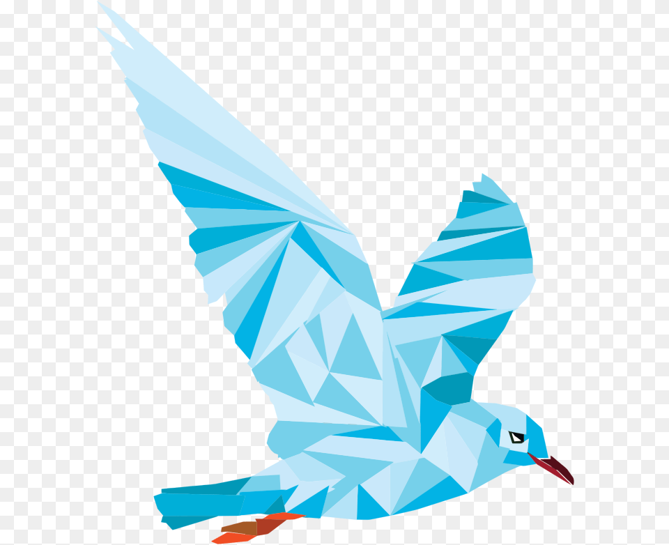 Low Poly Blue Bird Pigeons And Doves, Animal, Flying, Beak, Fish Free Png Download