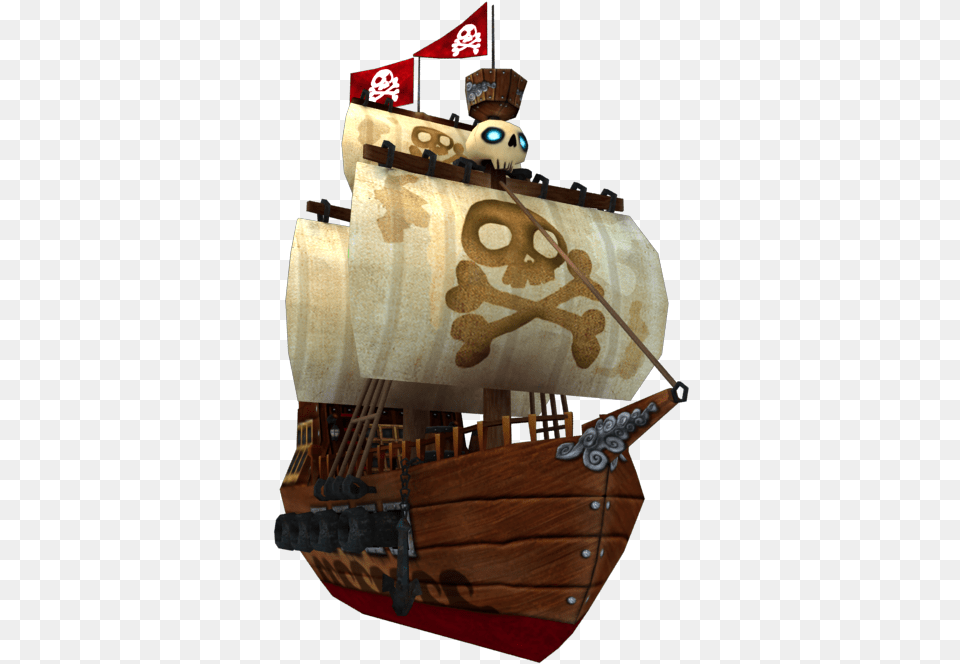 Low Poly Cartoonish Pirate Ship Barco Pirata Animado 3d, Treasure, Person, Wood Png Image