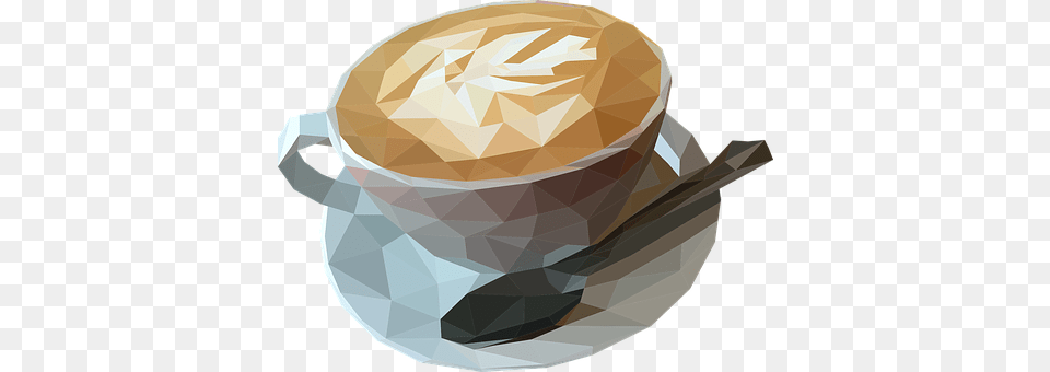 Low Poly Coffee Beverage, Coffee Cup, Cup, Cutlery Png Image