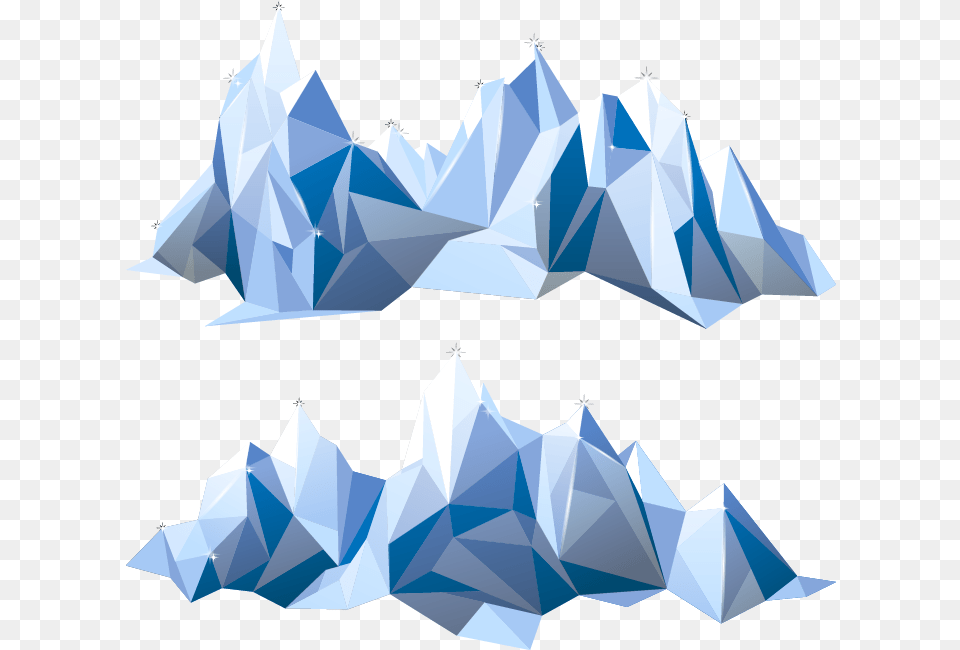 Low Poly D Computer Polygonal Mountain, Nature, Outdoors, Ice, Wedding Free Png
