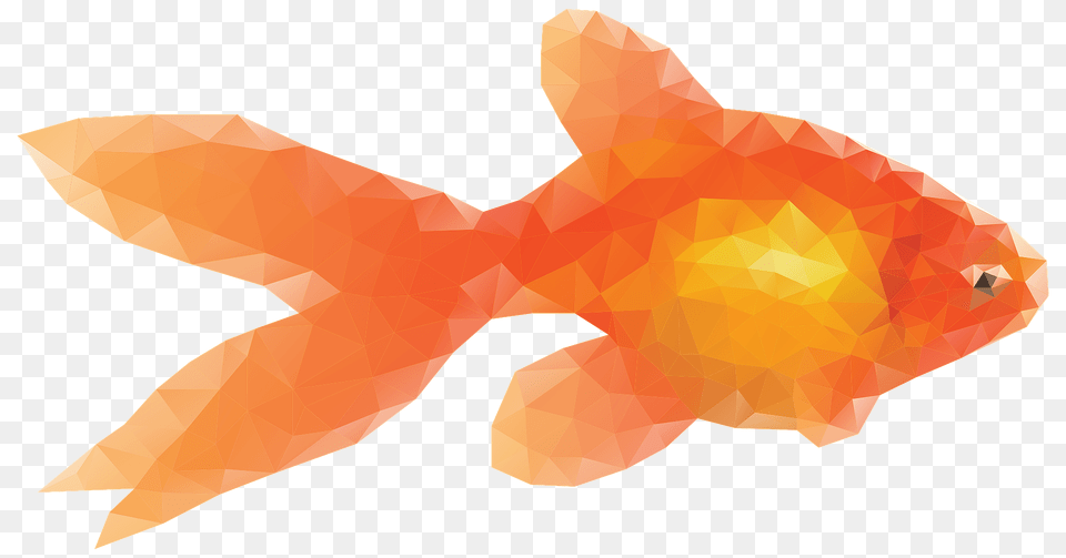 Low Poly Goldfish Clipart, Animal, Fish, Sea Life Png