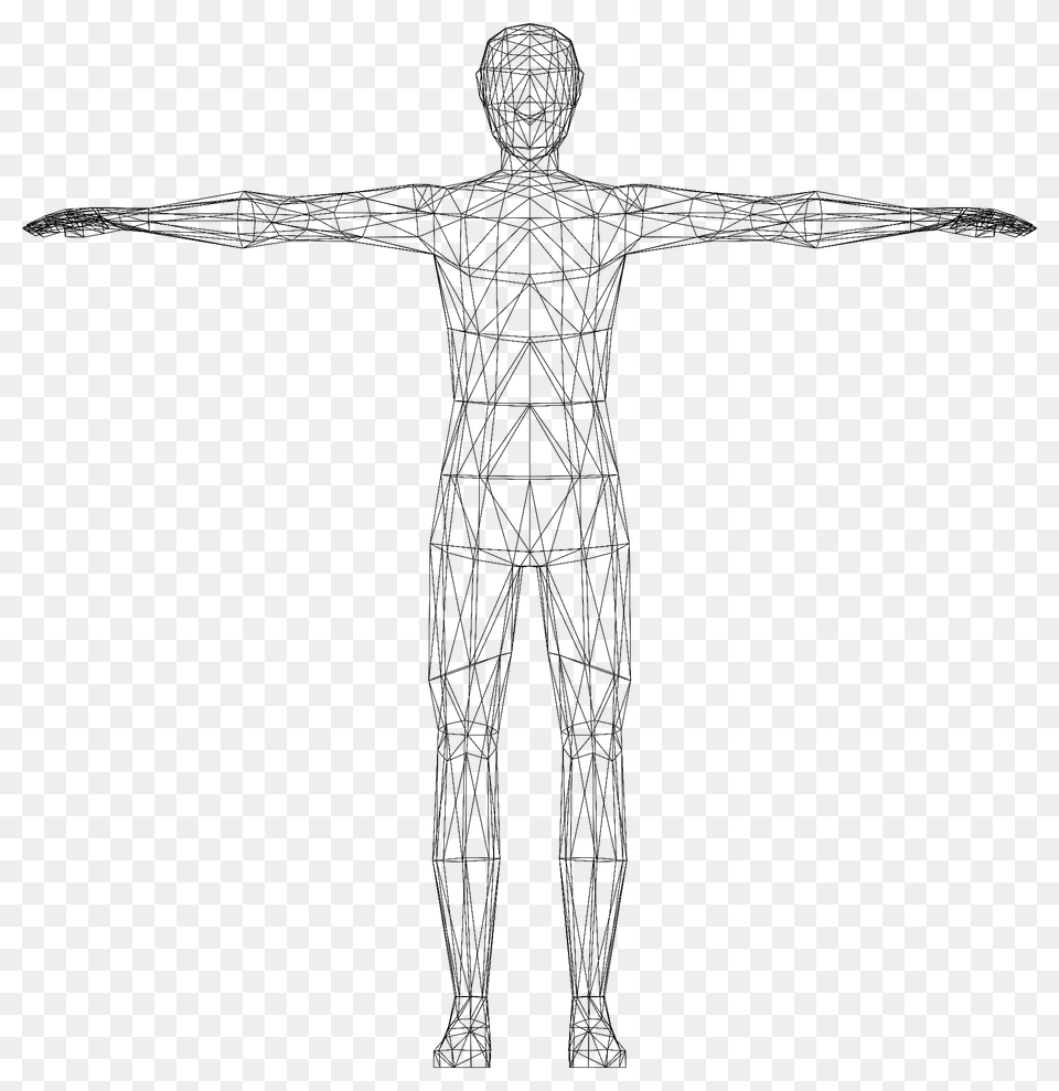 Low Poly Human Male Wireframe Clipart, Cross, Symbol, Art, Drawing Png Image