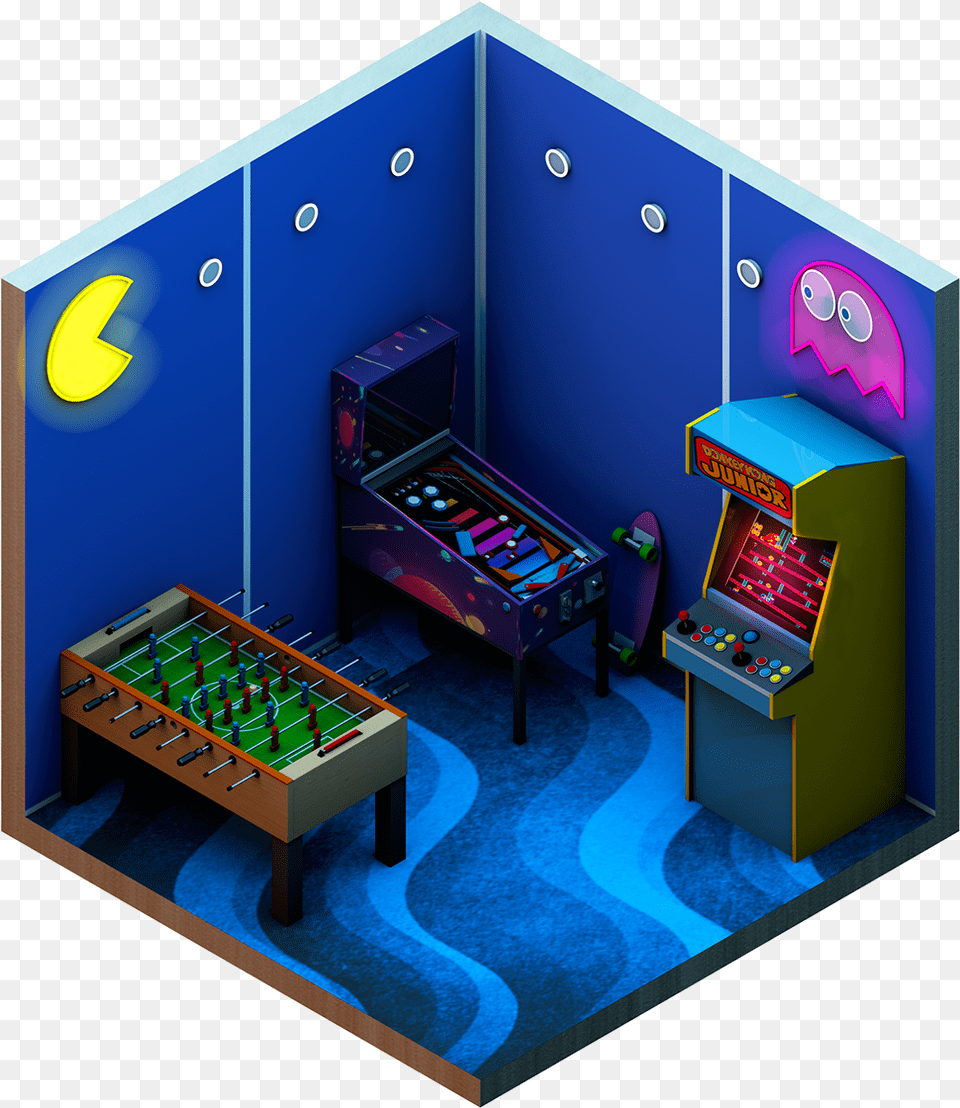 Low Poly Isometric Art, Arcade Game Machine, Game, Play Area Png