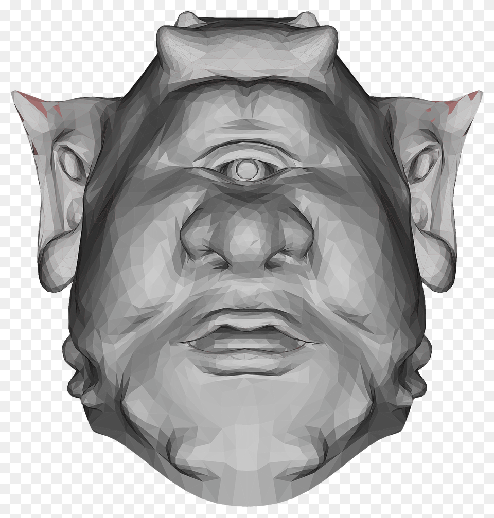 Low Poly Ogre Head Clipart, Art, Drawing, Face, Person Free Png Download