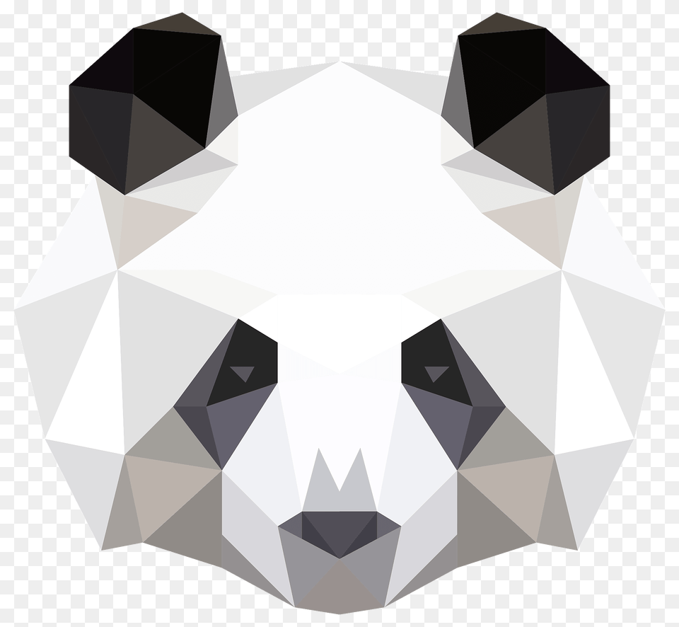 Low Poly Panda Head Clipart, Accessories, Crystal, Diamond, Gemstone Free Png