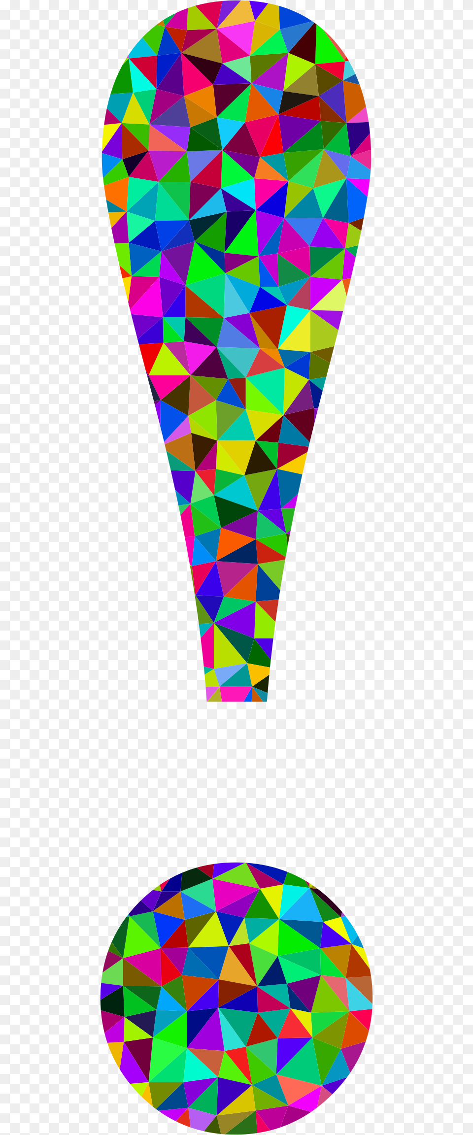 Low Poly Prismatic Exclamation Point Clip Arts Rainbow Exclamation Mark, Pattern, Balloon, Lighting, Art Free Transparent Png