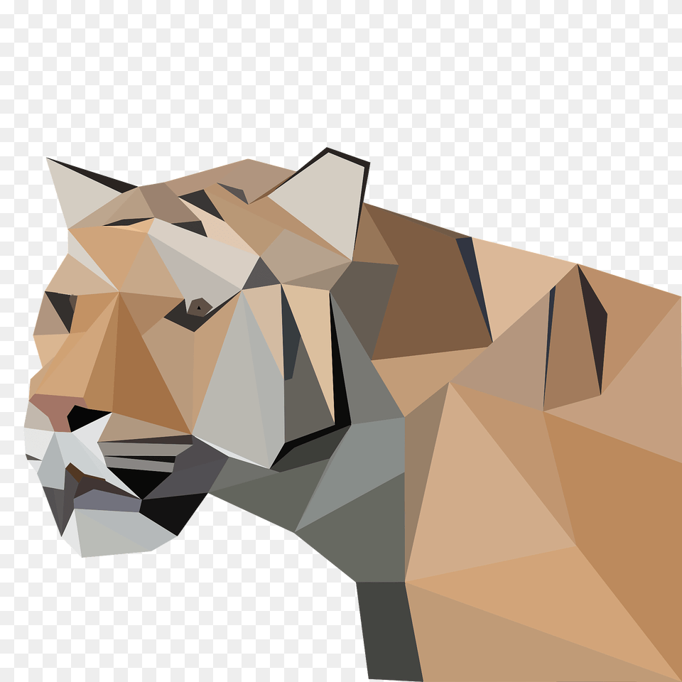 Low Poly Tiger Clipart, Animal, Wildlife, Mammal, Cougar Free Png Download