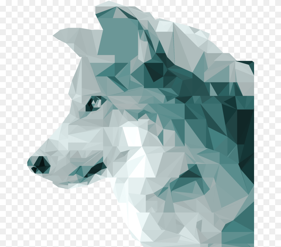 Low Polygon Iced Wolf By Mxrrrr Dbc180q Wolf Polygon, Animal, Mammal, Person, Canine Png Image