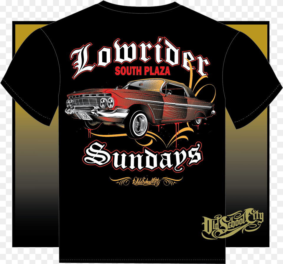 Low Rider Sundays Oldschoolcity Antique Car, Clothing, Shirt, T-shirt, Transportation Free Png Download