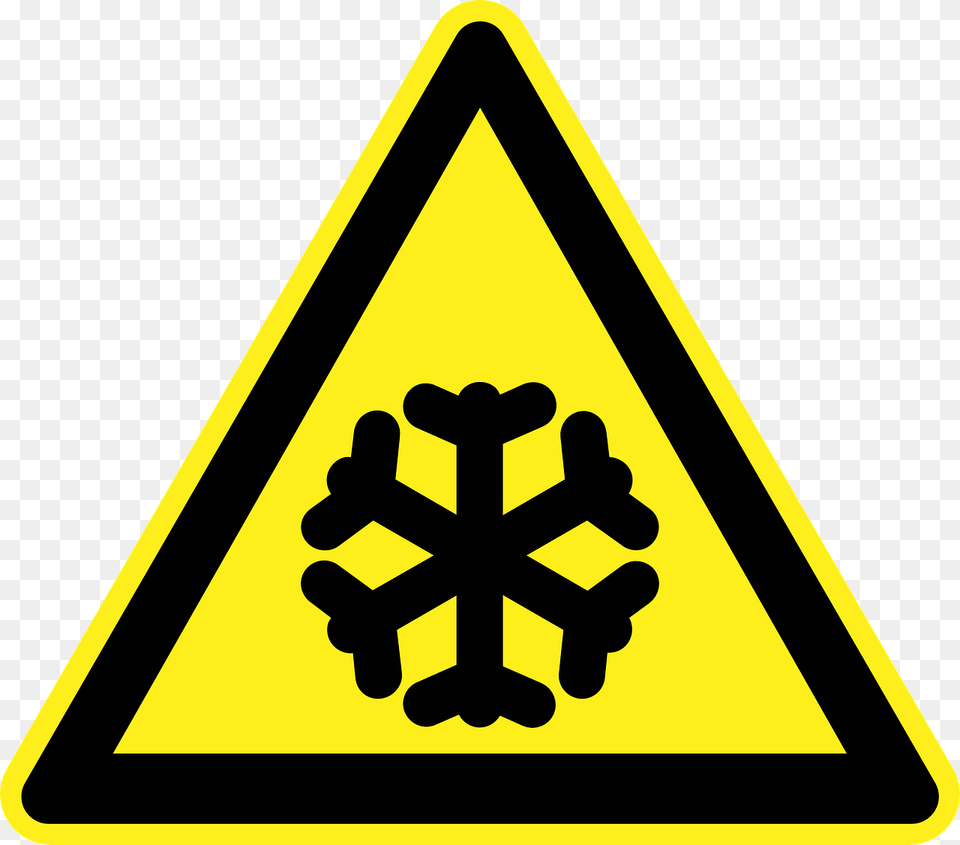 Low Temperature Hazard Symbol, Sign, Outdoors, Nature, Road Sign Png