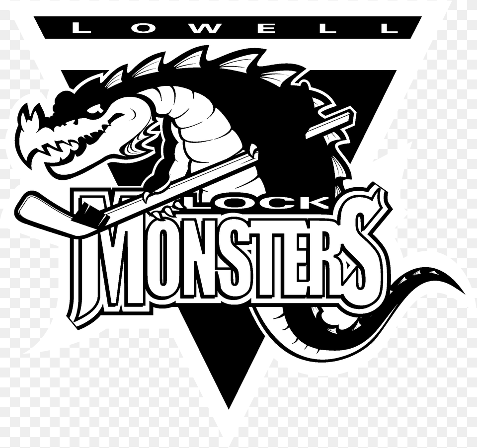 Lowell Lock Monsters Logo Black And White Lowell Lock Monsters Logo Png