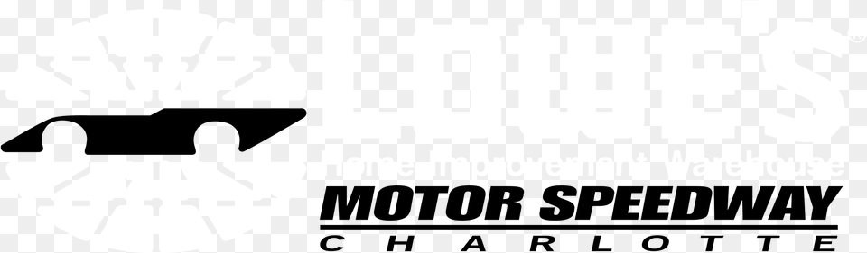Lowequots Motor Speedway Charlotte Logo Black And White Charlotte Motor Speedway Free Transparent Png