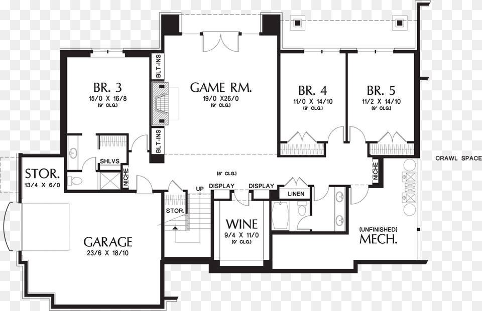 Lower Floor Plan For Mascord Hendrick Beautiful Floor Plan, Chart, Diagram, Plot, Floor Plan Png Image