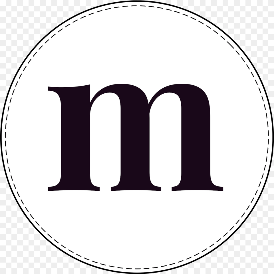 Lowercase Circle Banner Letter M, Logo, Disk Png Image