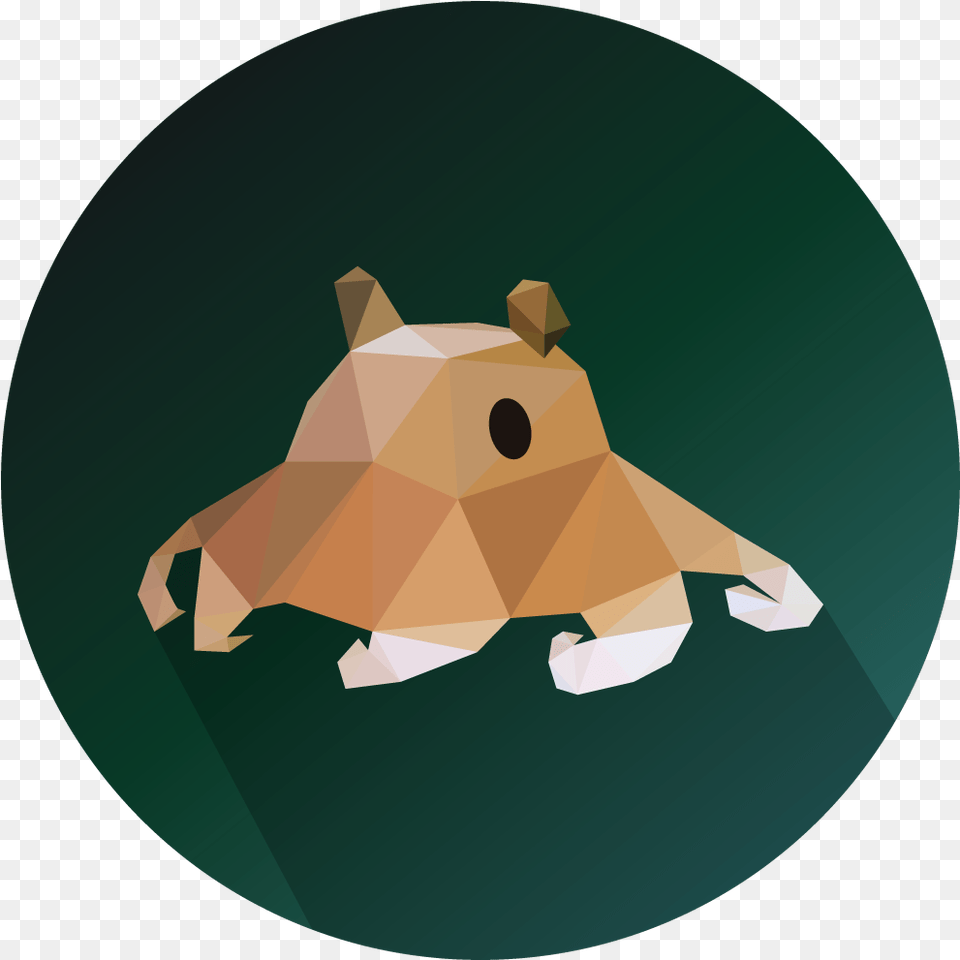 Lowpoly Black Circle, Animal, Sea Life Free Png Download