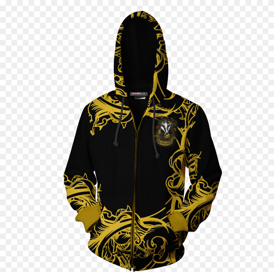 Loyal Like A Hufflepuff Harry Potter Zip Up Hoodie Trippy Mens Clothes, Clothing, Sweatshirt, Sweater, Hood Png