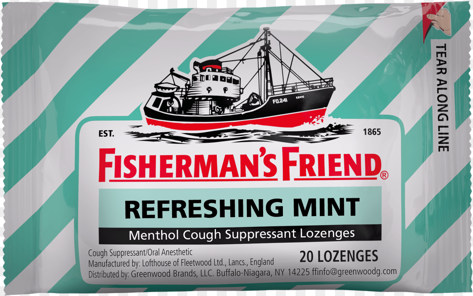 Lozenges For Cough Sore Throat Sugar Fisherman Friend, Advertisement, Poster, Boat, Transportation Free Png Download