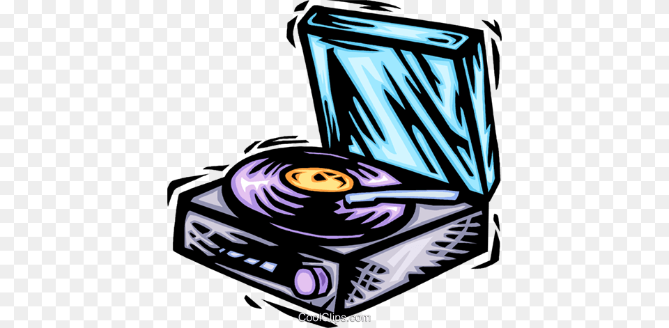 Lp Record Player Royalty Vector Clip Art Illustration, Cd Player, Electronics, Device, Grass Free Transparent Png