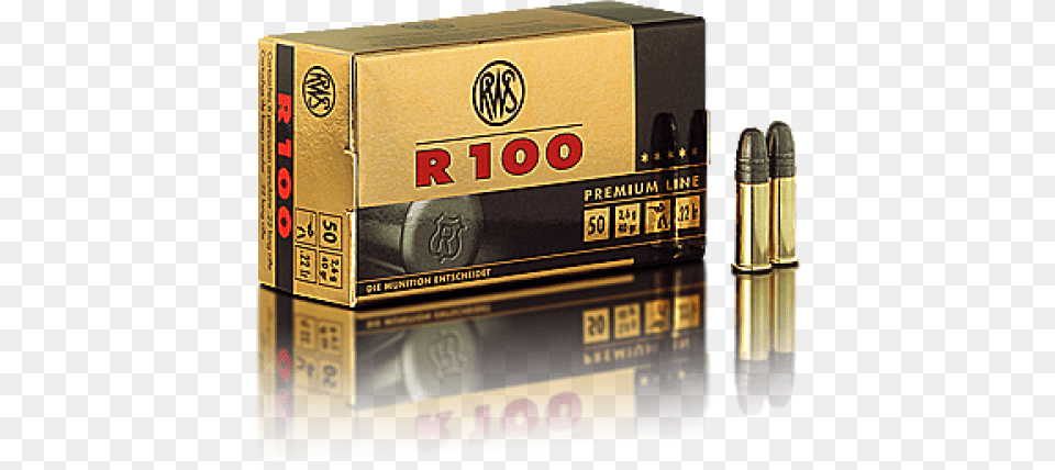 Lr R100 Ammunition Rws 22lr Ammo, Weapon, Bullet Free Png