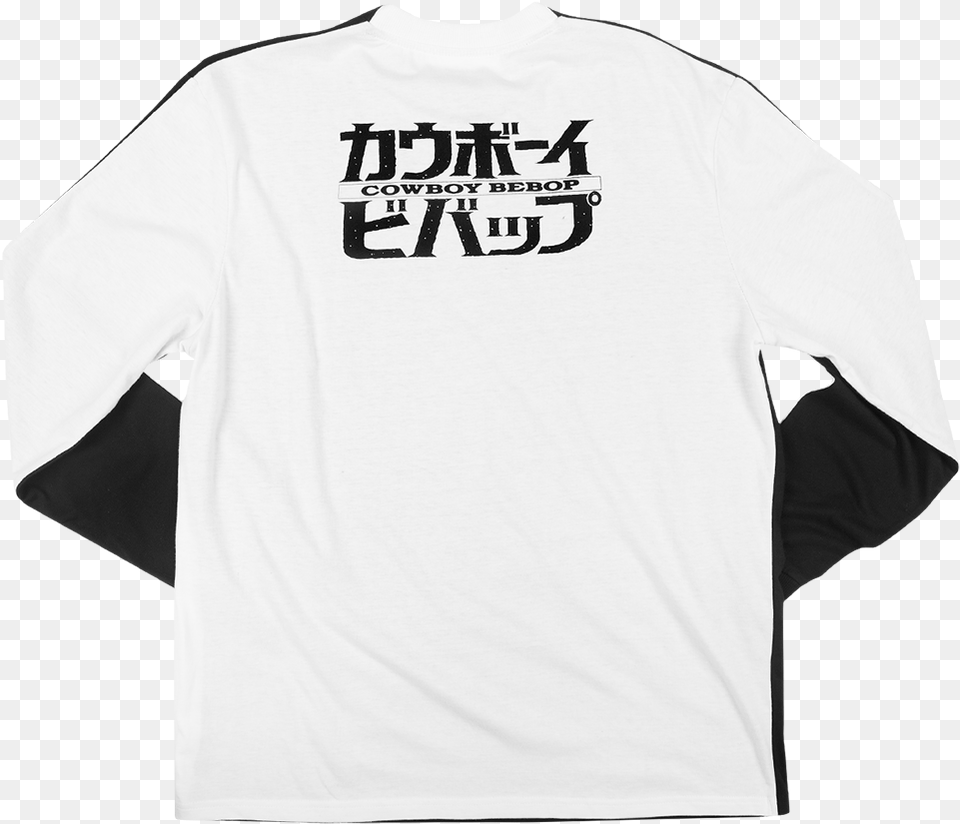 Ls Cowboy Bebop Black And White 5050 Logo Tee Cowboy Bebop, Clothing, Long Sleeve, Sleeve, T-shirt Png Image