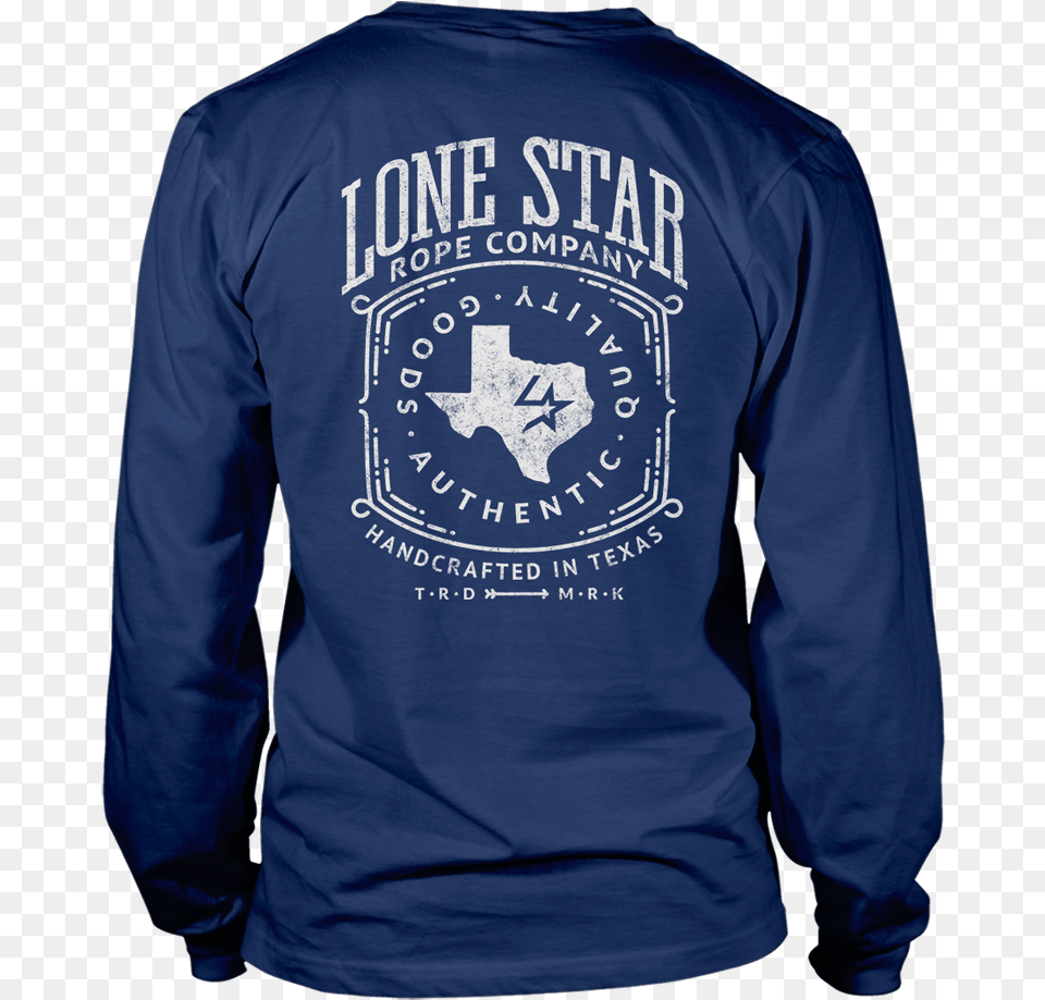 Ls Logo Tee U2013 Navy Lone Star Ropes Sweatshirt, Clothing, Sleeve, Shirt, Long Sleeve Png